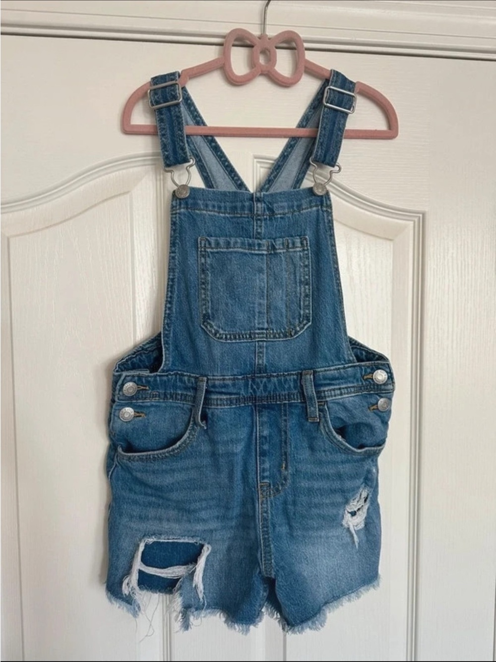 Girls Cat & Jack Denim Shorts Overalls